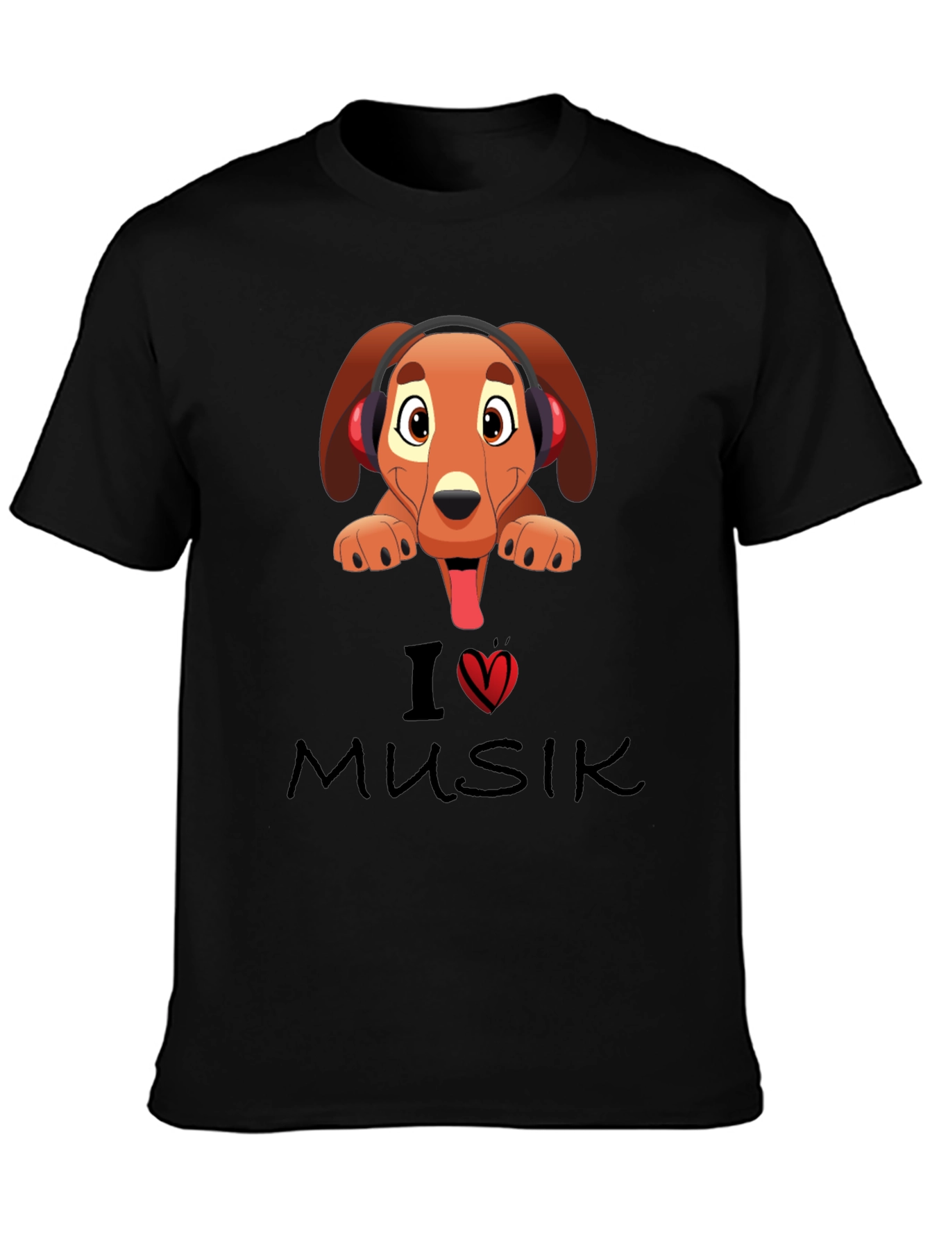 I Love Music Dog T-Shirt