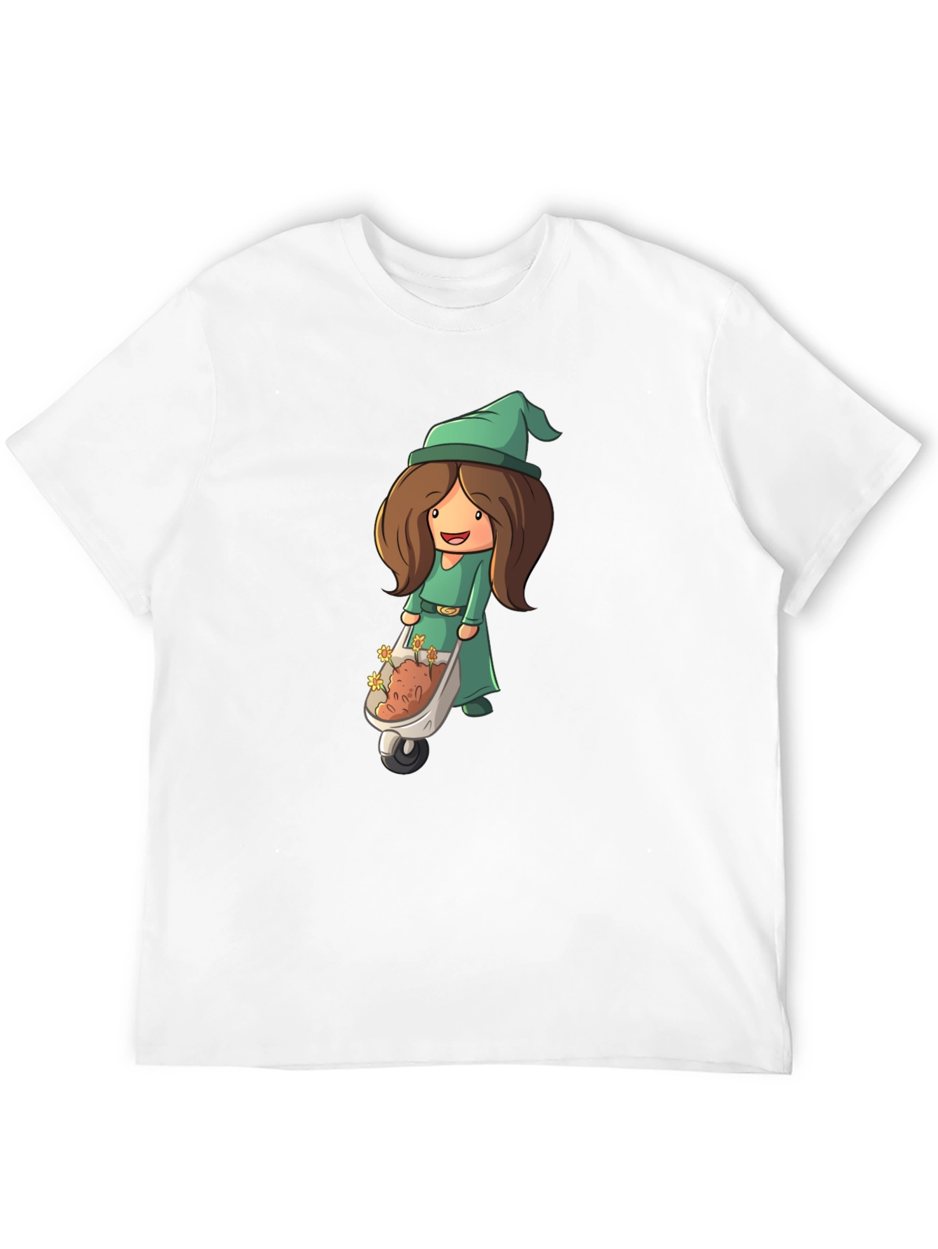 Cartoon Gnome Woman T-Shirt - Black