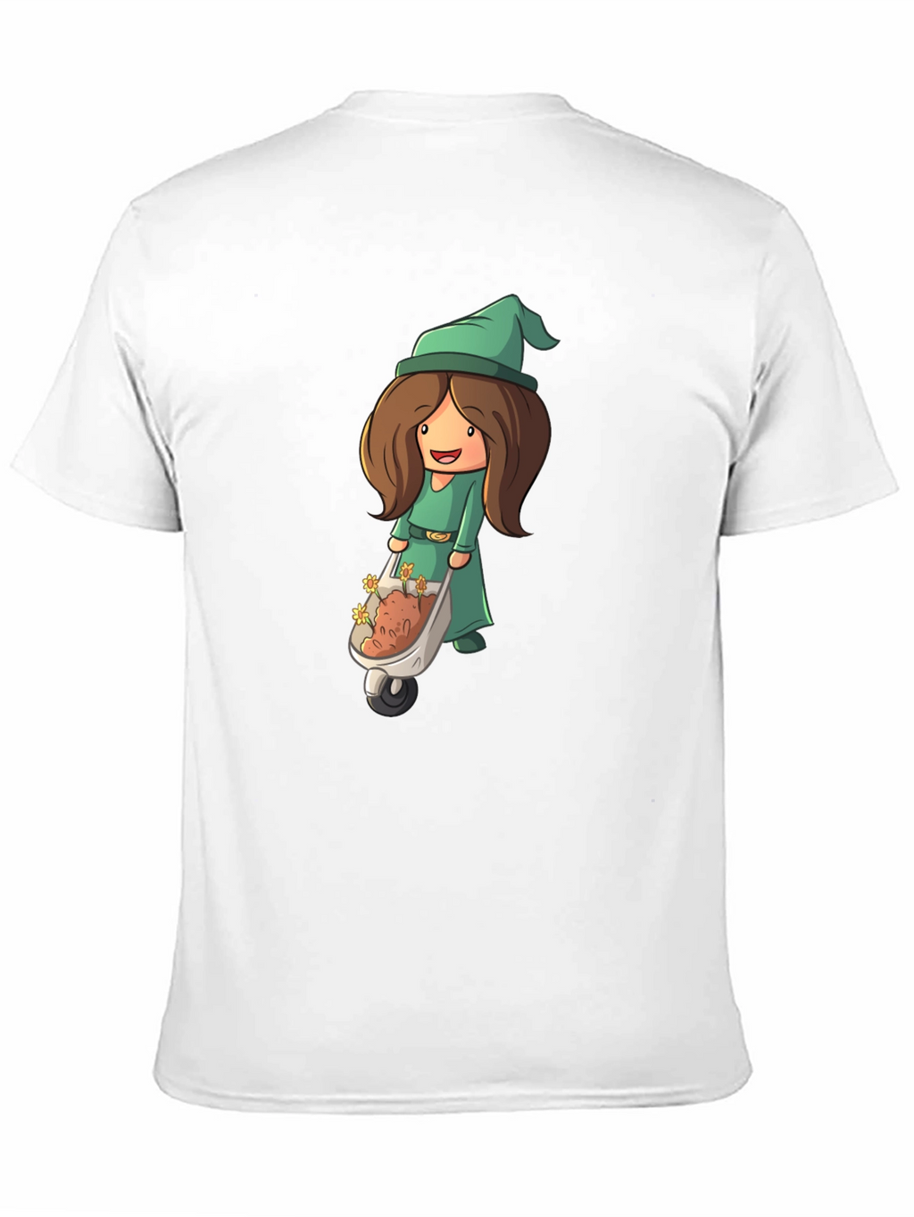 Cartoon Gnome Woman T-Shirt - Black