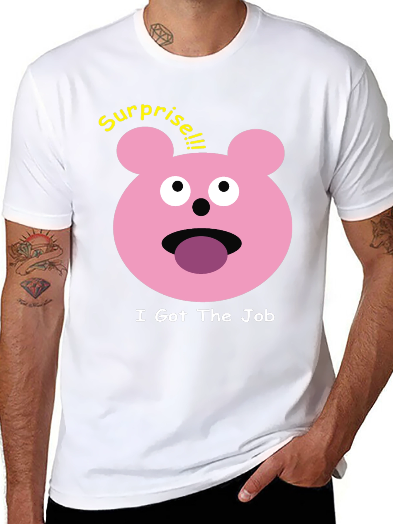 Surprise I Got The Job Black T-Shirt