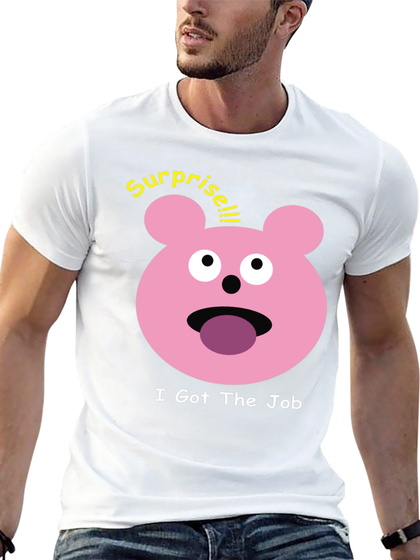 Surprise I Got The Job Black T-Shirt