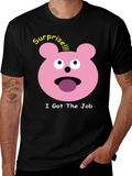 Surprise I Got The Job Black T-Shirt