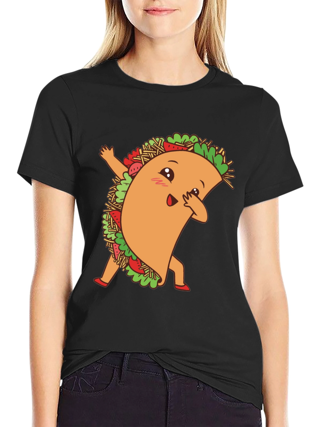 Dabbing Taco Graphic T-Shirt - Fun Foodie Tee