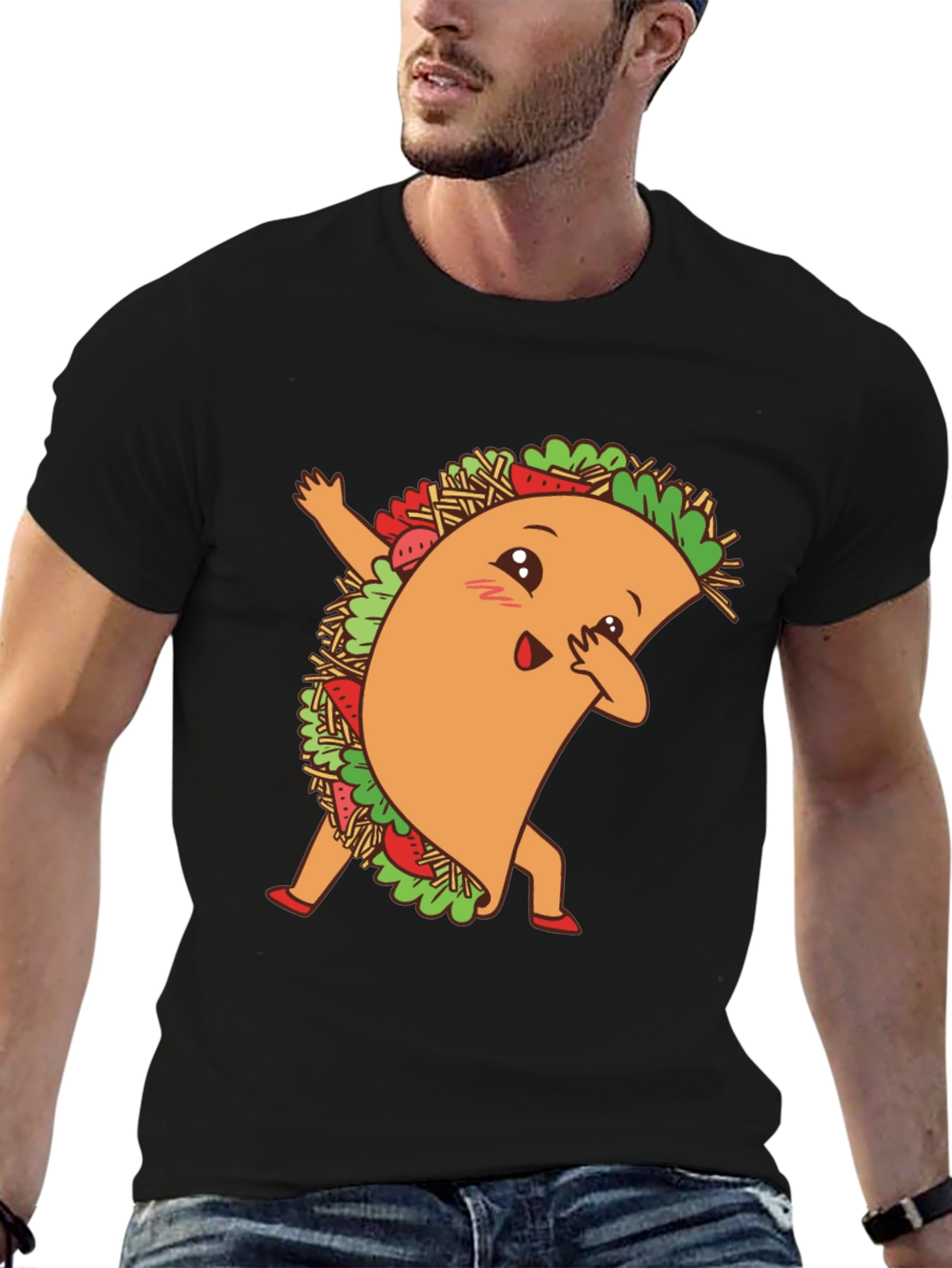 Dabbing Taco Graphic T-Shirt - Fun Foodie Tee