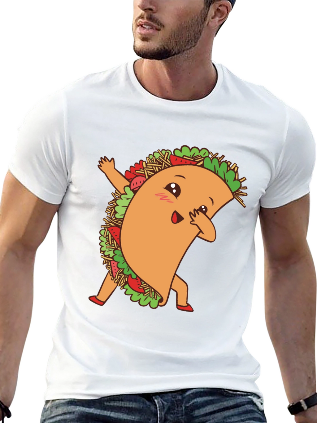 Dabbing Taco Graphic T-Shirt - Fun Foodie Tee