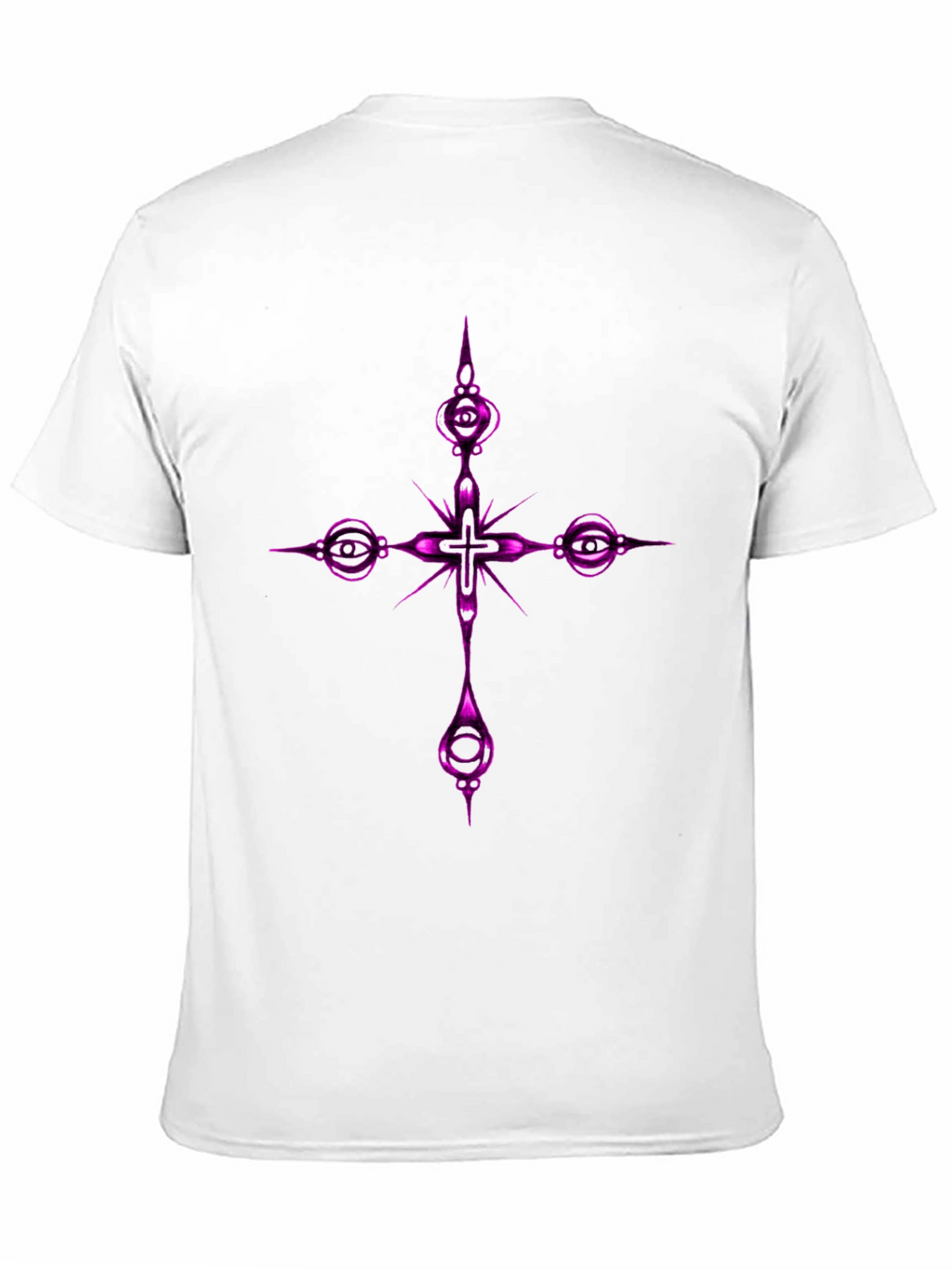 Gothic Cross Graphic Tee - Black