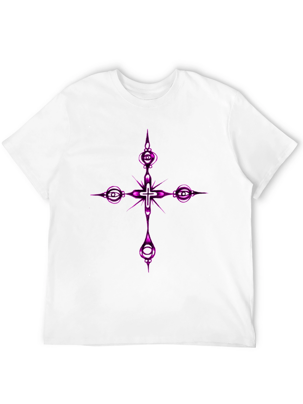 Gothic Cross Graphic Tee - Black