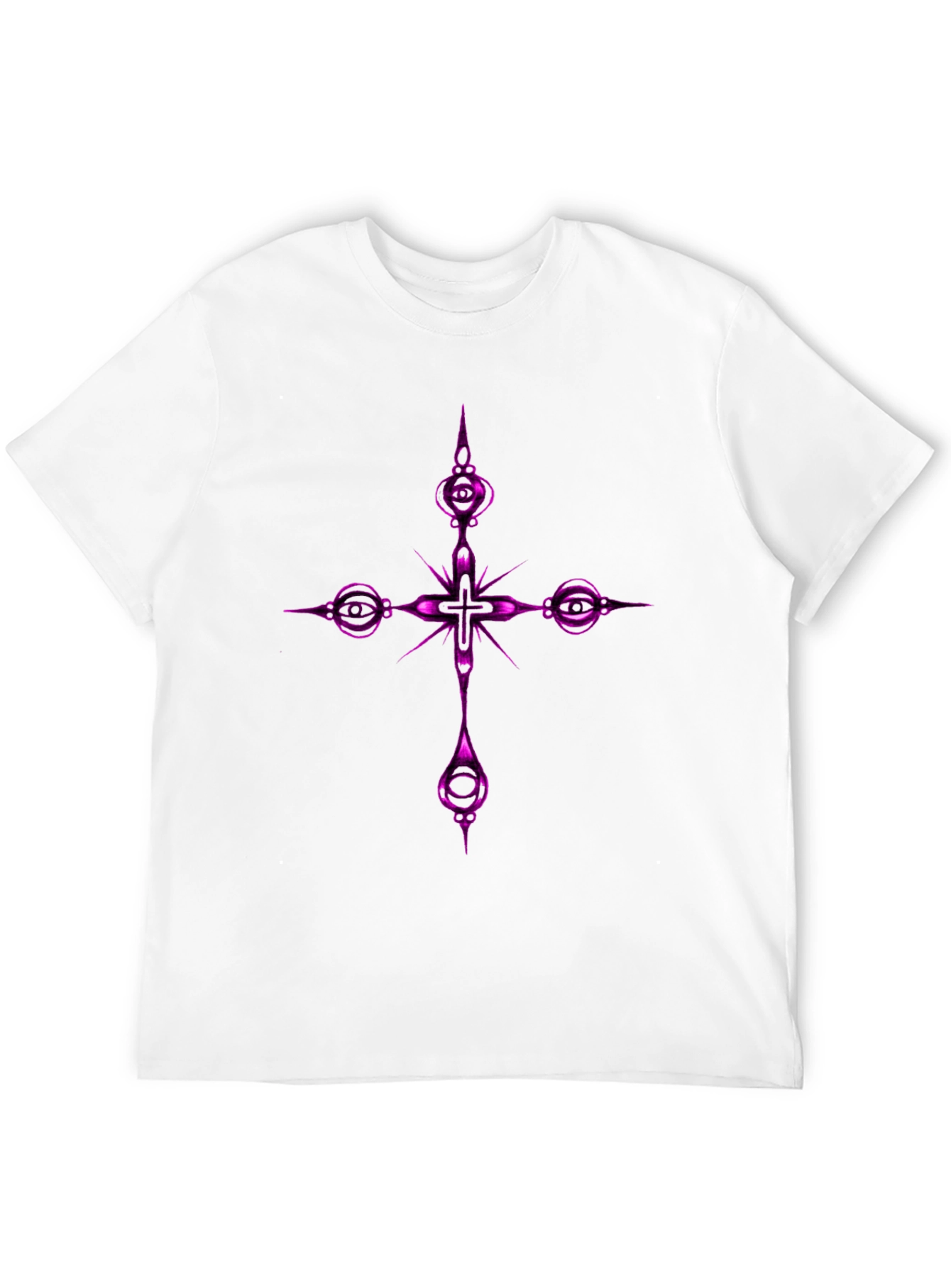 Gothic Cross Graphic Tee - Black