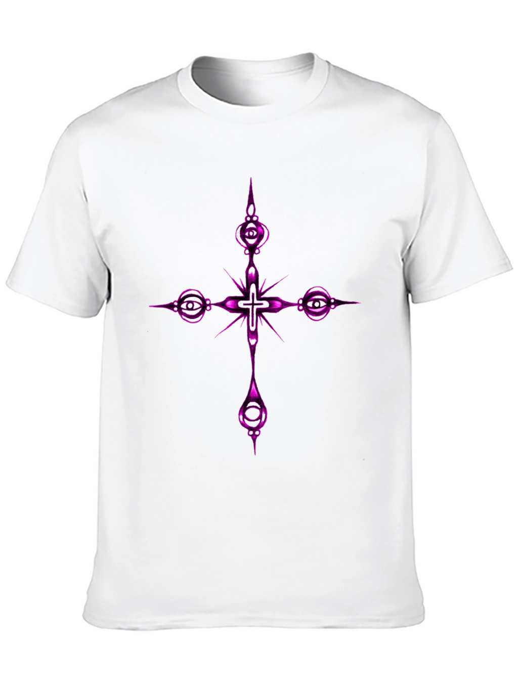 Gothic Cross Graphic Tee - Black