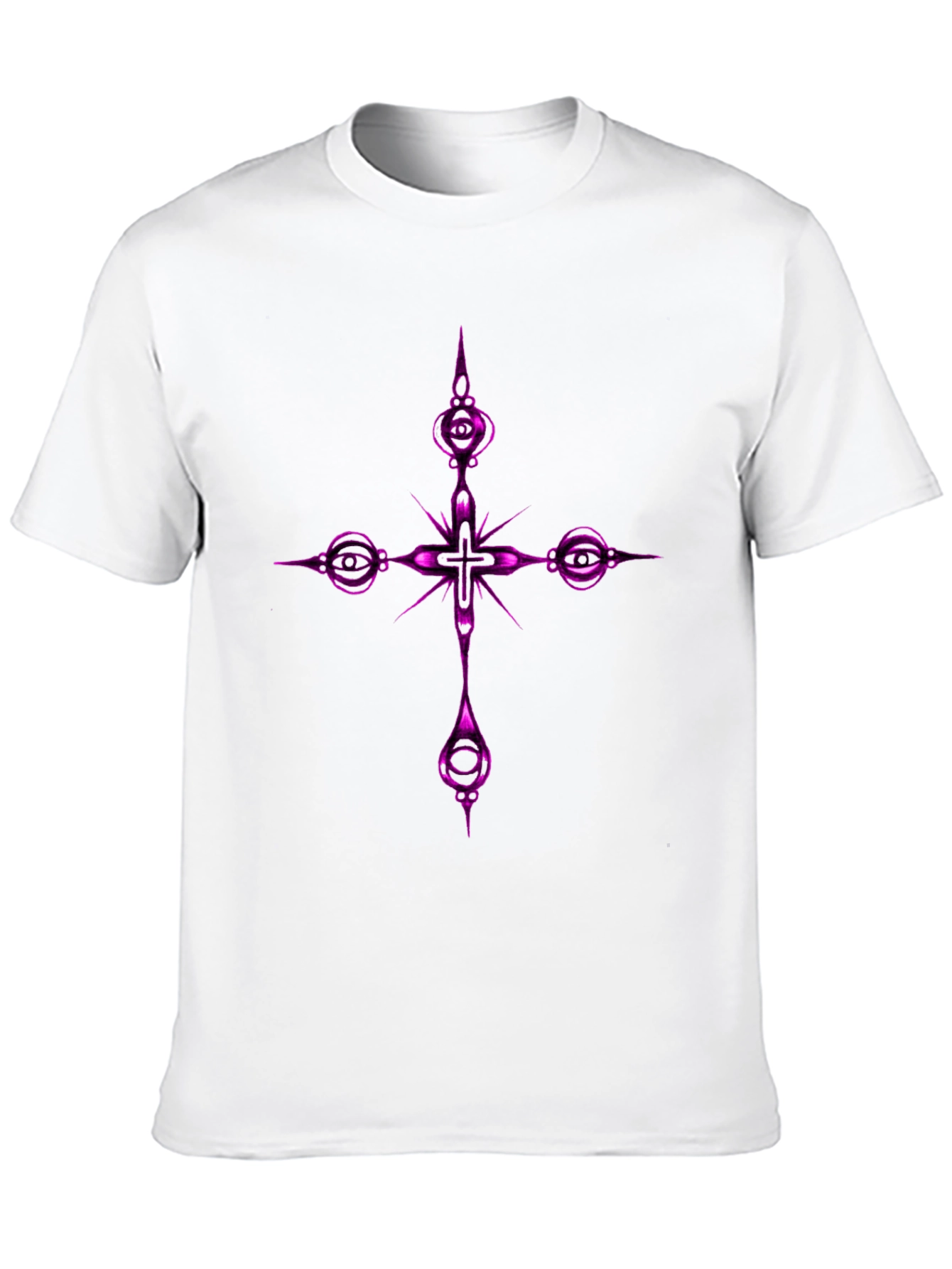 Gothic Cross Graphic Tee - Black