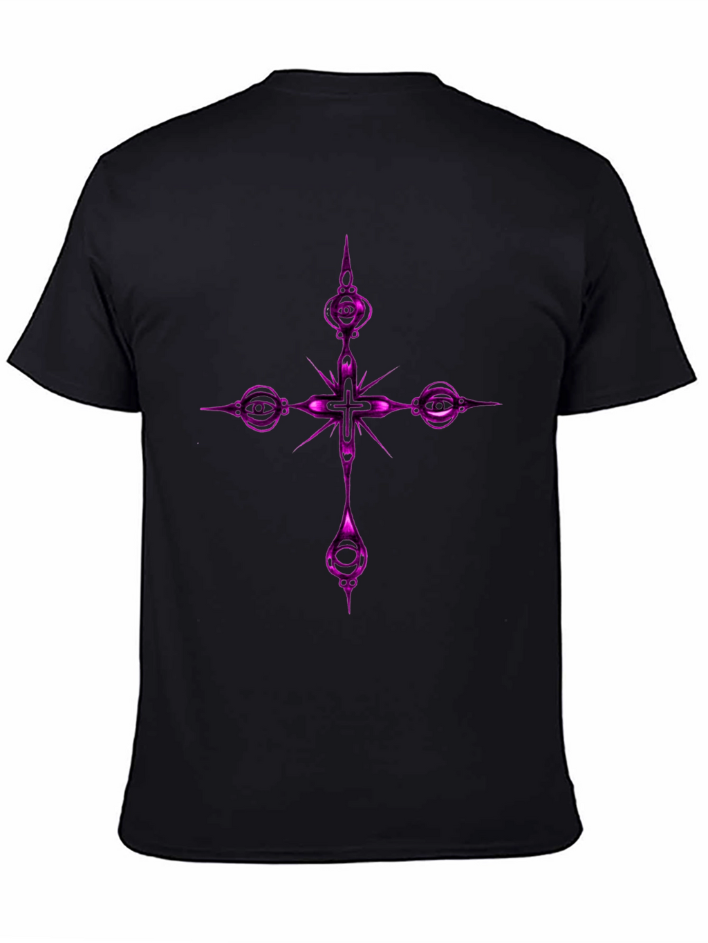 Gothic Cross Graphic Tee - Black