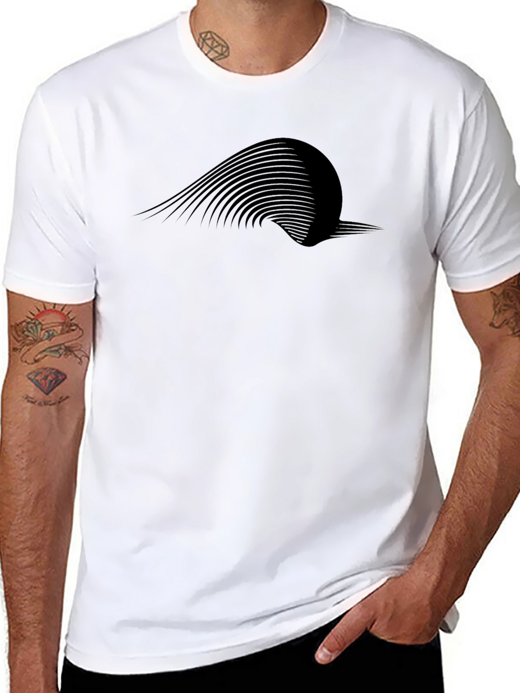Modern Graphic Black T-Shirt