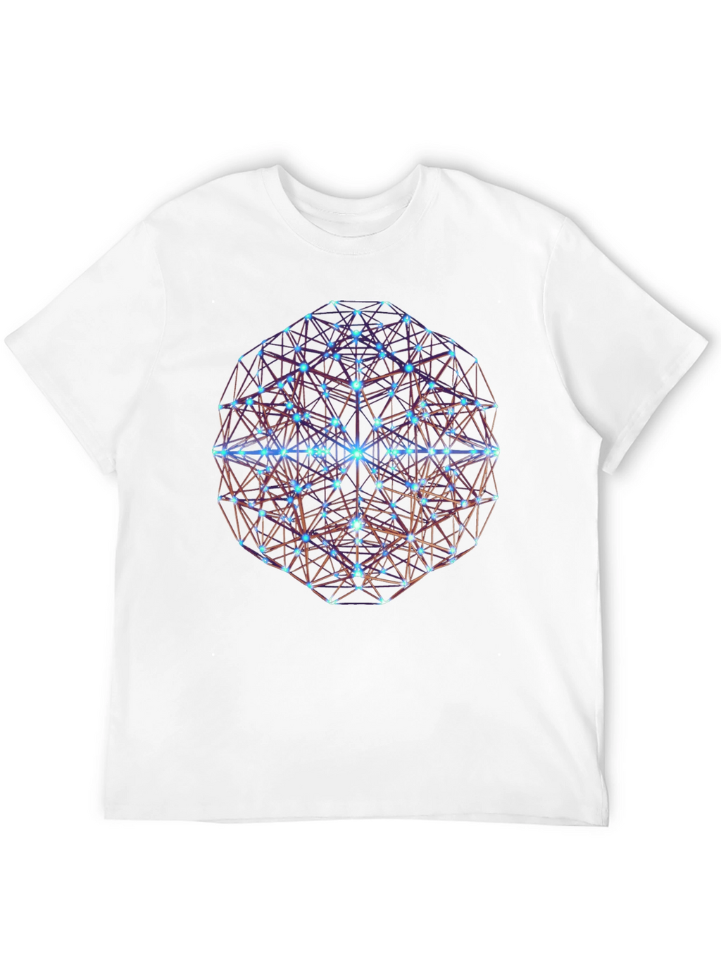 Geometric Sphere Graphic Print Black T-Shirt