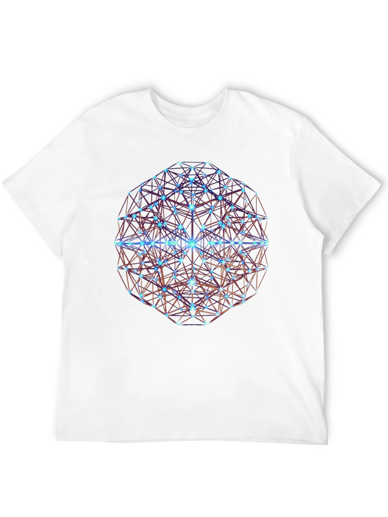 Geometric Sphere Graphic Print Black T-Shirt