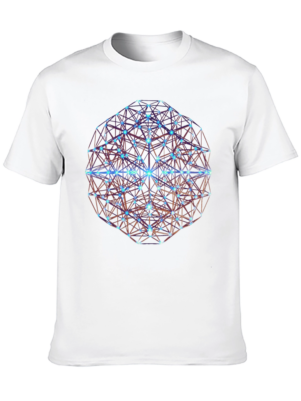 Geometric Sphere Graphic Print Black T-Shirt