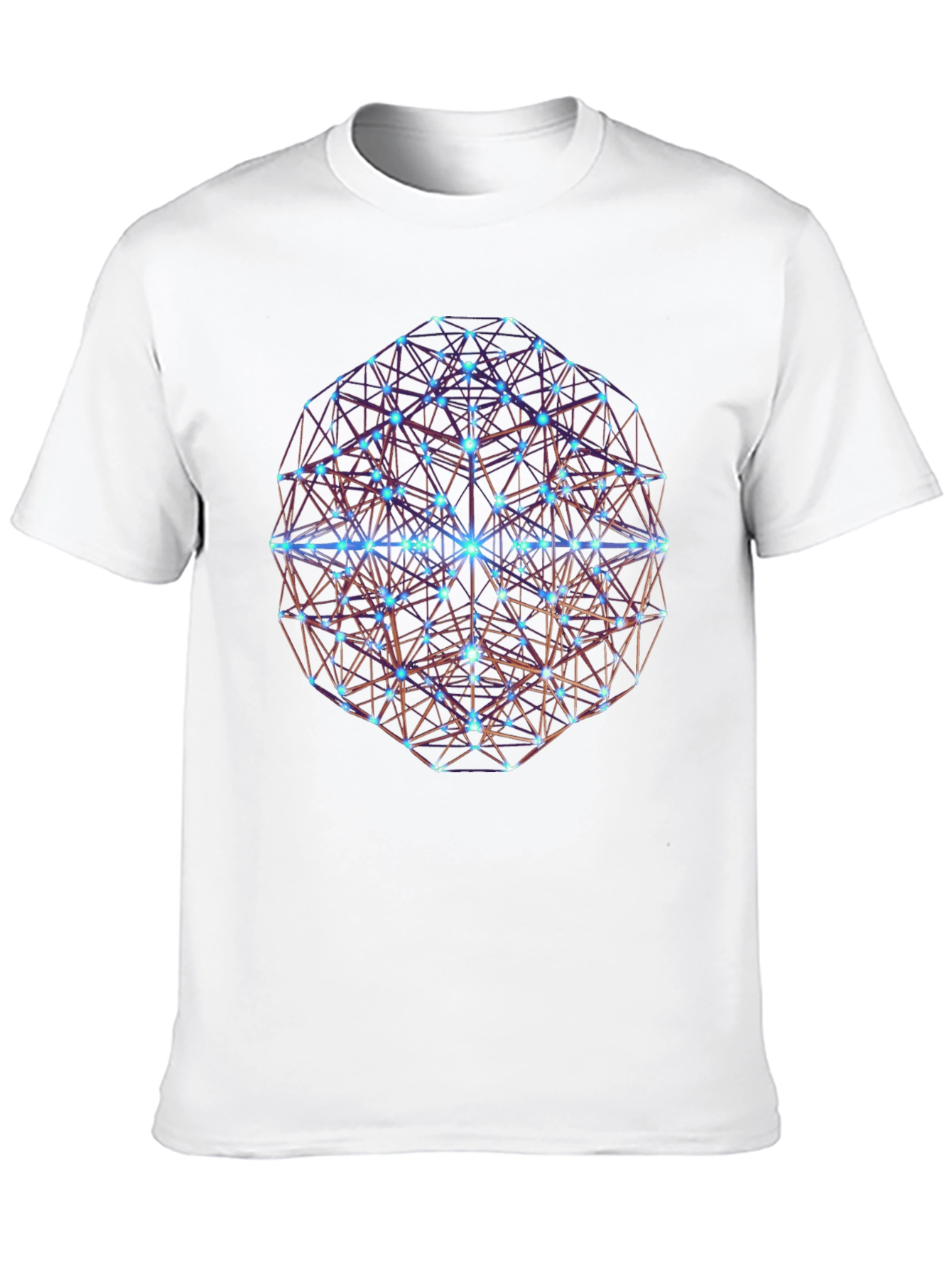 Geometric Sphere Graphic Print Black T-Shirt