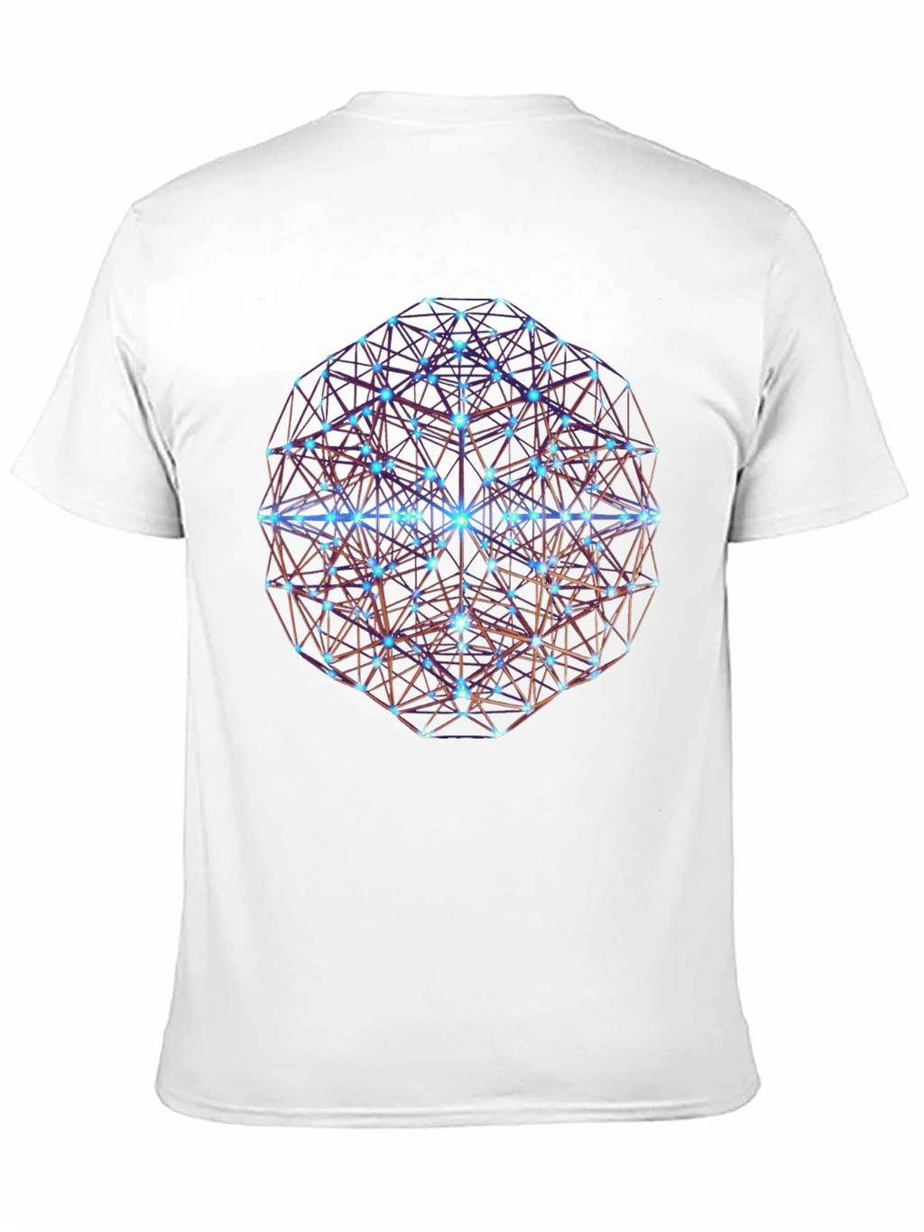 Geometric Sphere Graphic Print Black T-Shirt