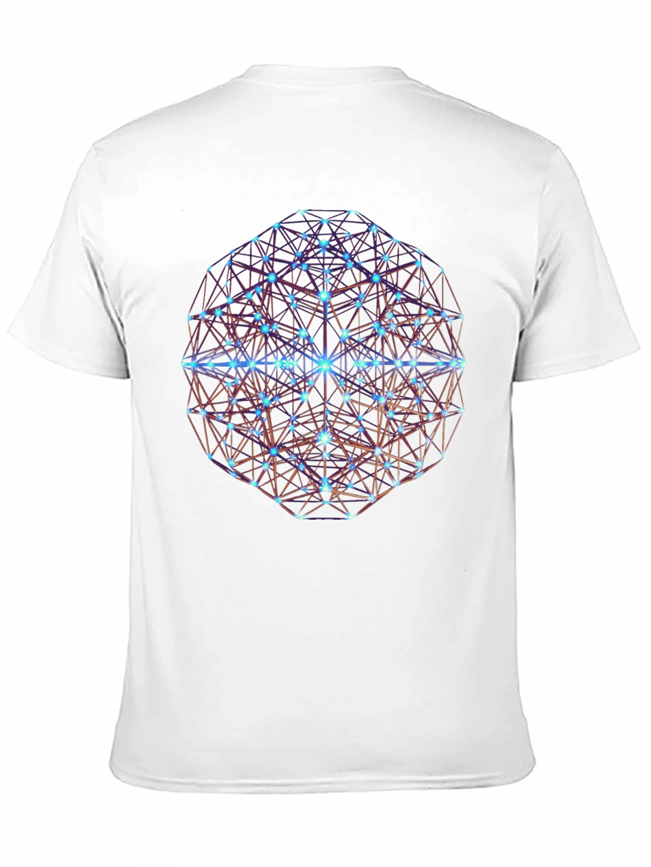 Geometric Sphere Graphic Print Black T-Shirt