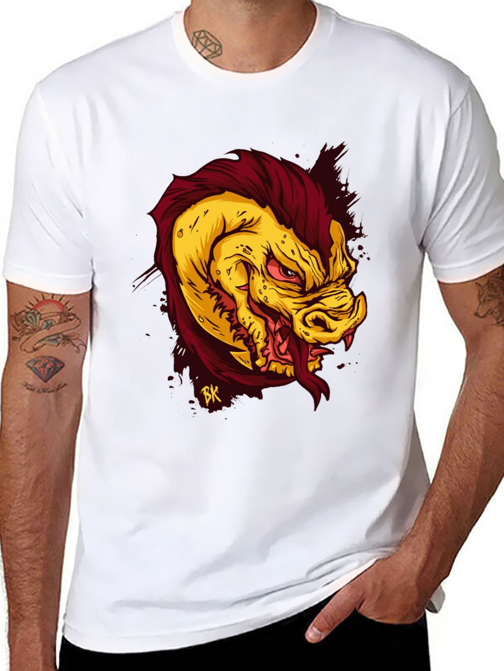 Monster Graphic Tee - Mens Black T-Shirt