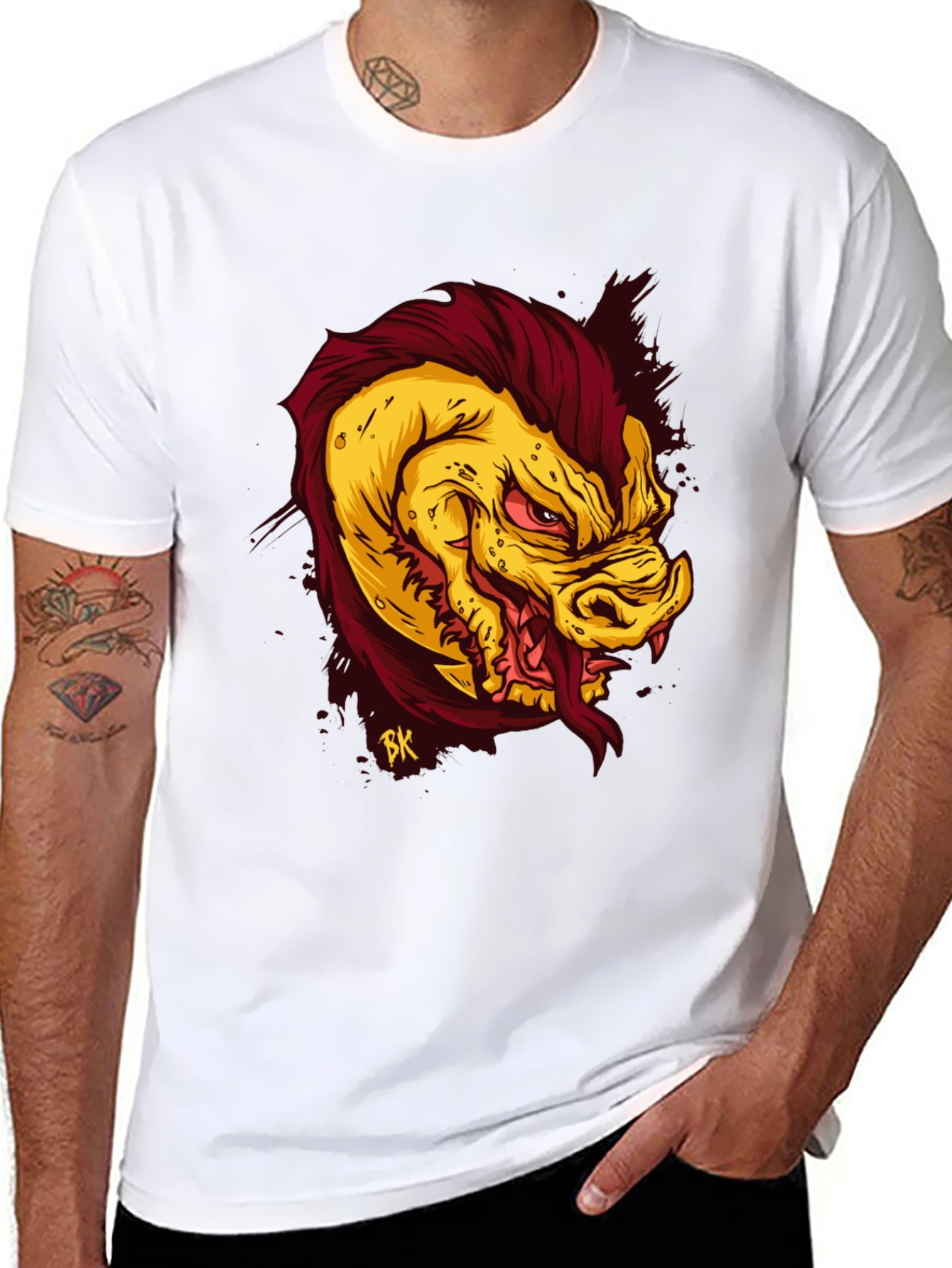 Monster Graphic Tee - Mens Black T-Shirt