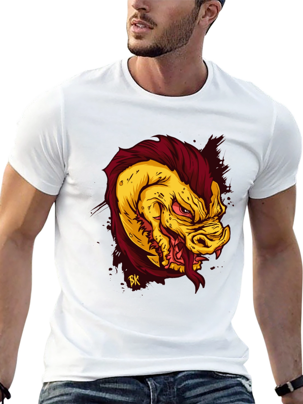 Monster Graphic Tee - Mens Black T-Shirt