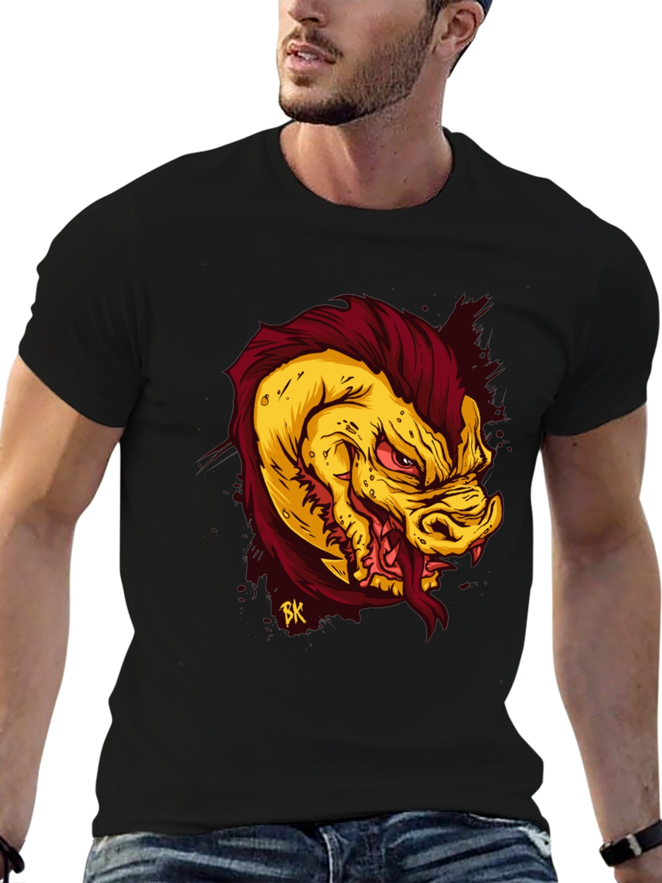 Monster Graphic Tee - Mens Black T-Shirt