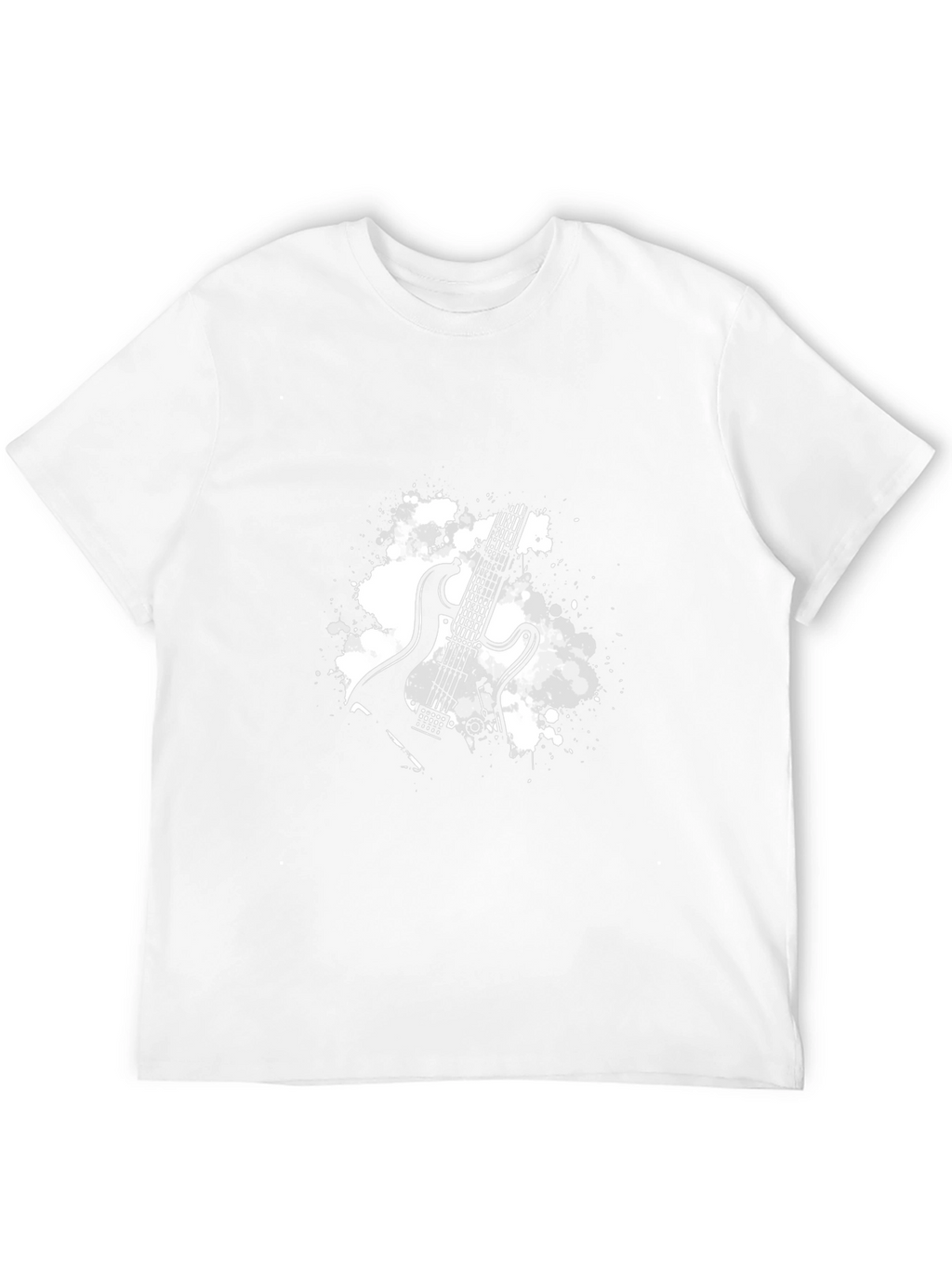 Black Guitar Graphic T-Shirt