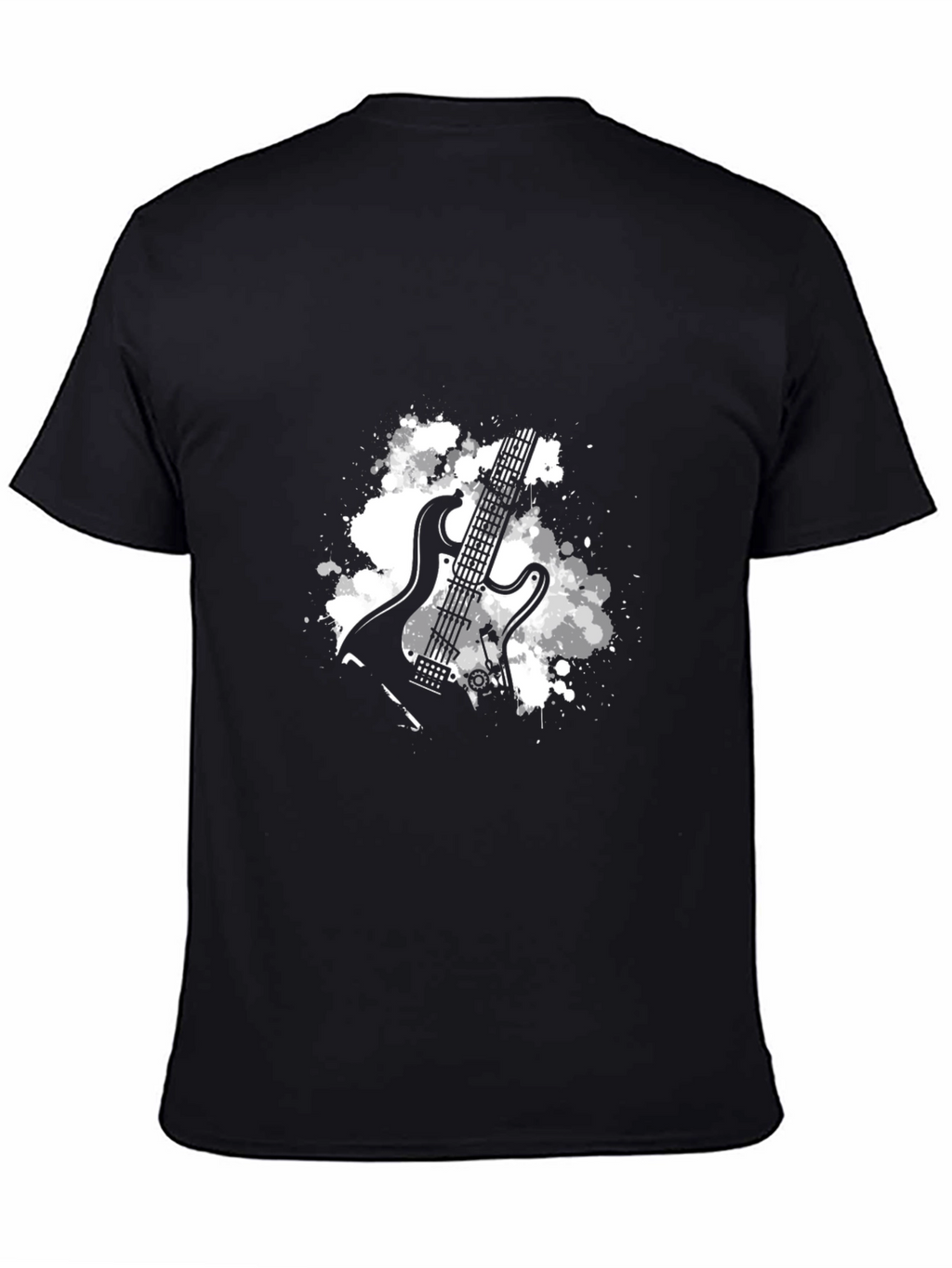 Black Guitar Graphic T-Shirt
