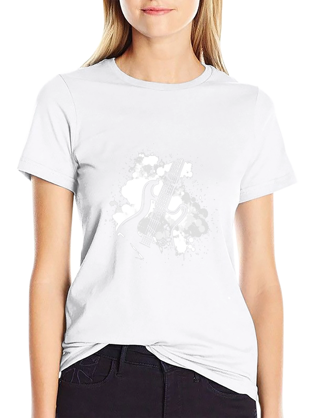 Black Guitar Graphic T-Shirt