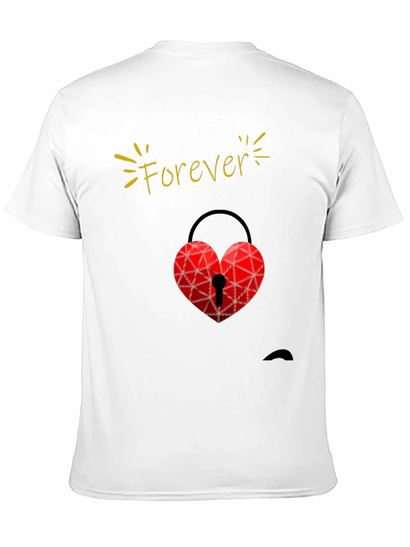 Forever Love Heart Lock T-Shirt - Valentines Day