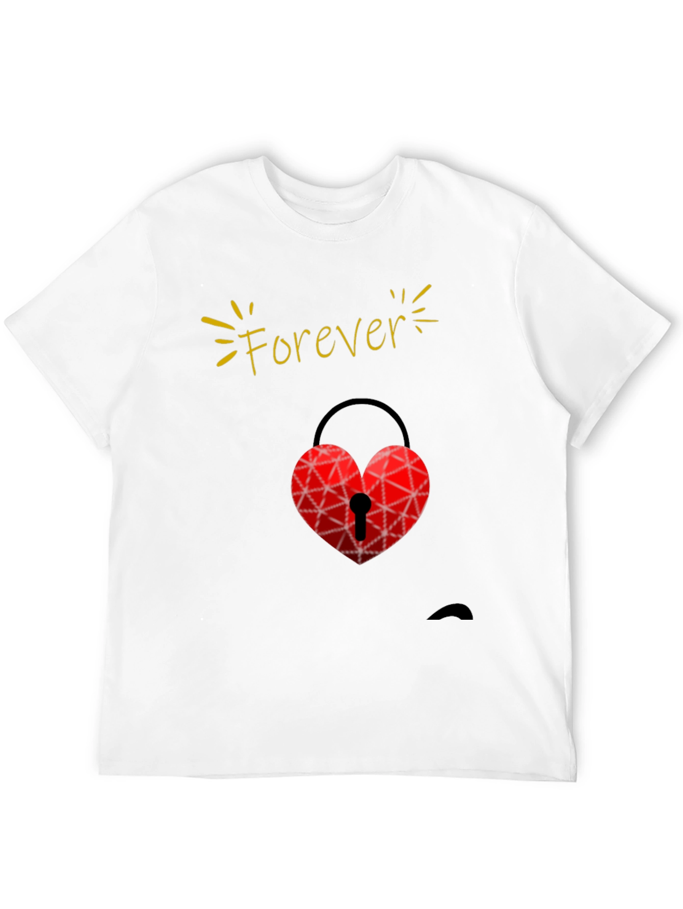 Forever Love Heart Lock T-Shirt - Valentines Day