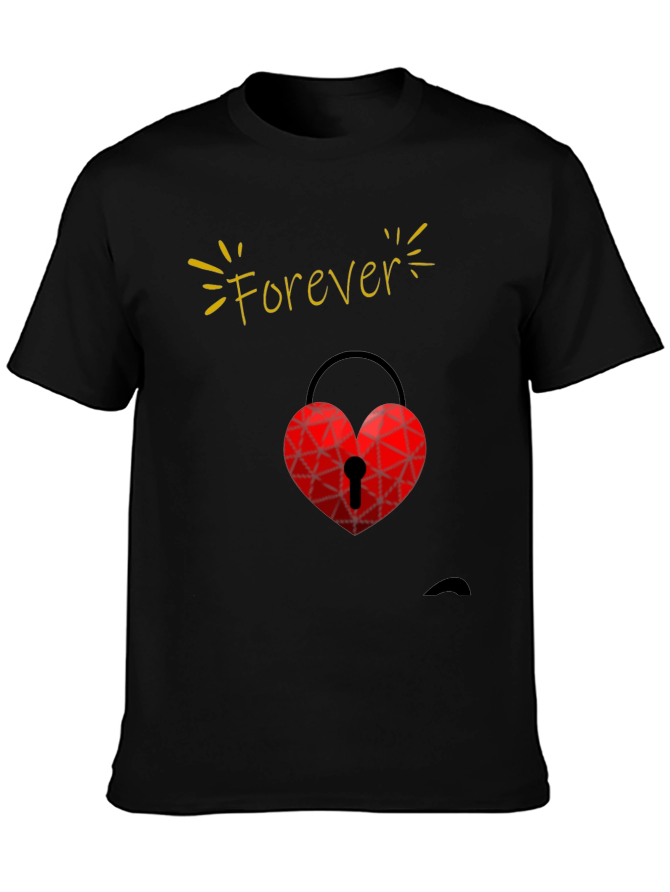 Forever Love Heart Lock T-Shirt - Valentines Day