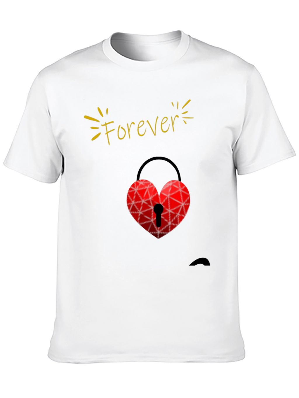 Forever Love Heart Lock T-Shirt - Valentines Day