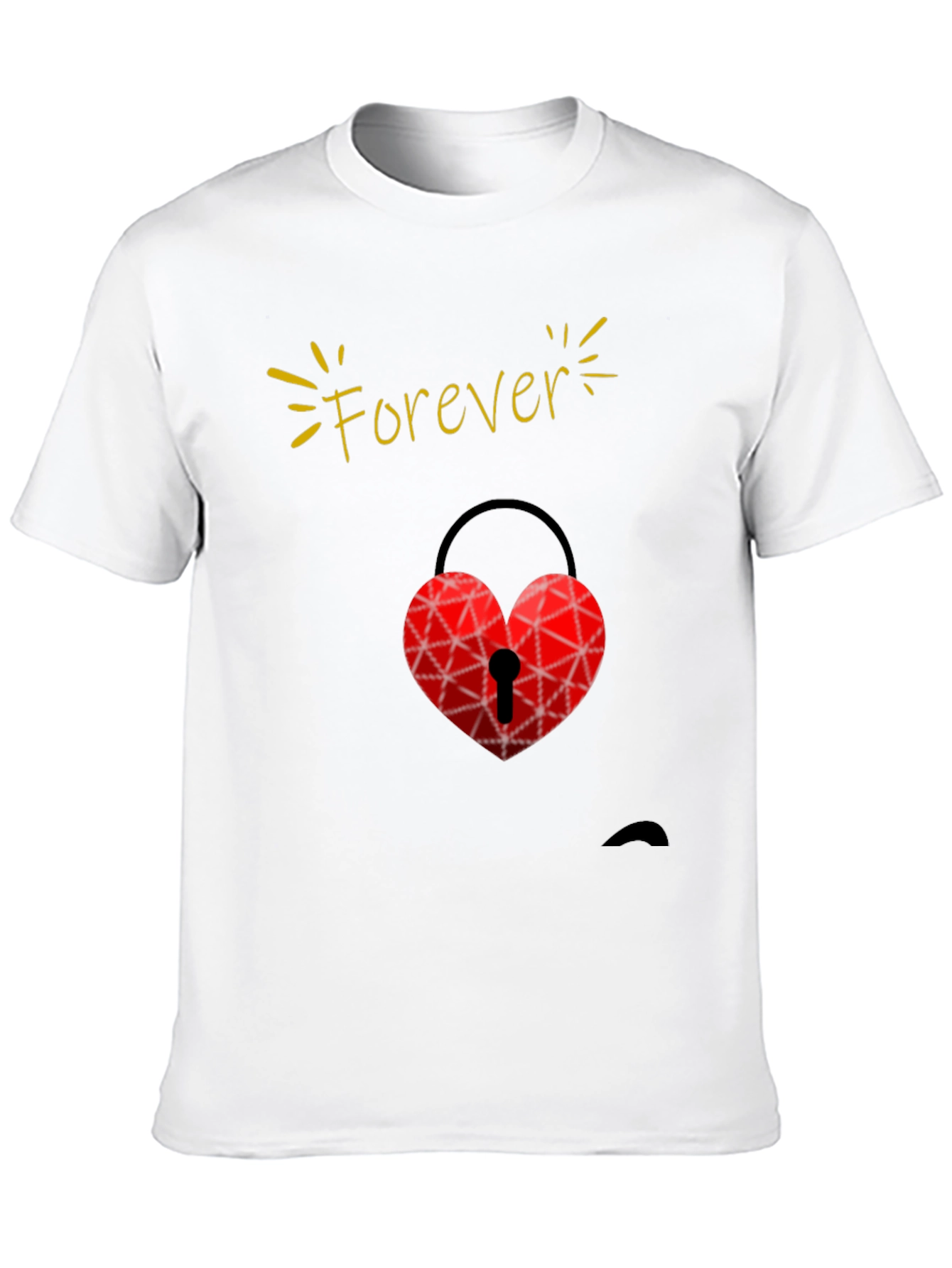 Forever Love Heart Lock T-Shirt - Valentines Day