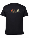 Cycling Retro Graphic T-Shirt - Black