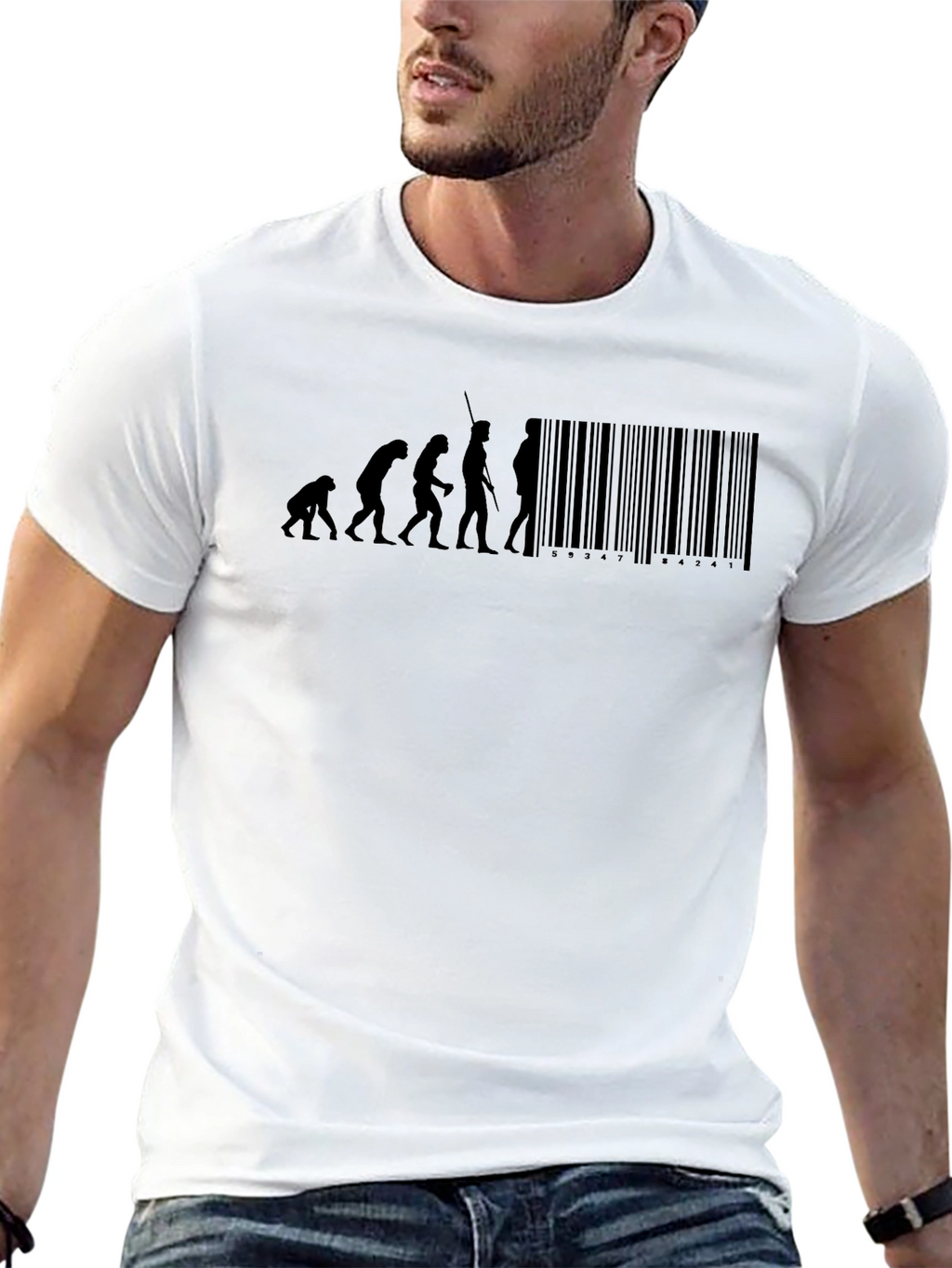 Evolution Barcode Graphic T-Shirt