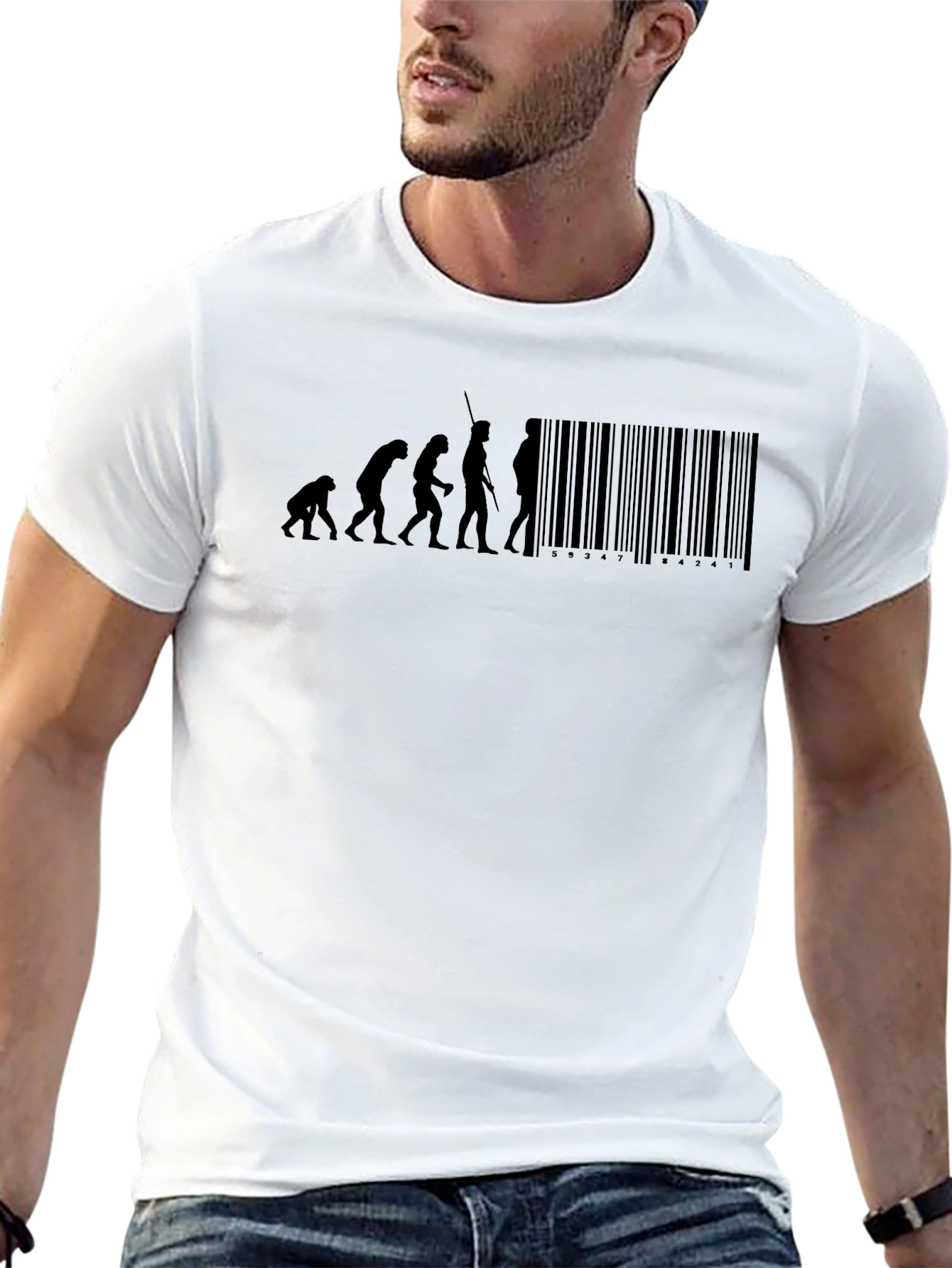 Evolution Barcode Graphic T-Shirt