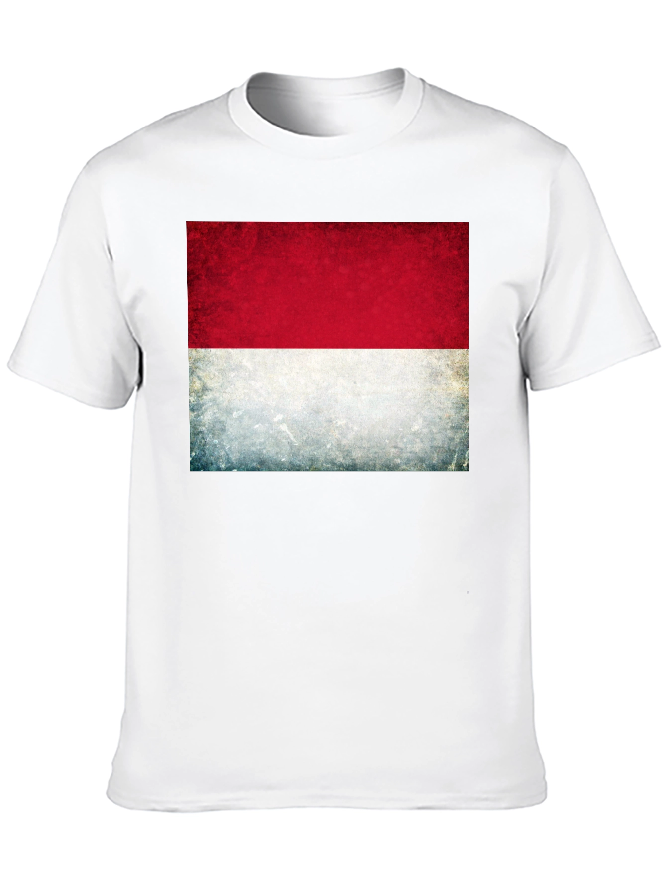 Indonesia Flag Graphic Tee - Black Cotton T-Shirt