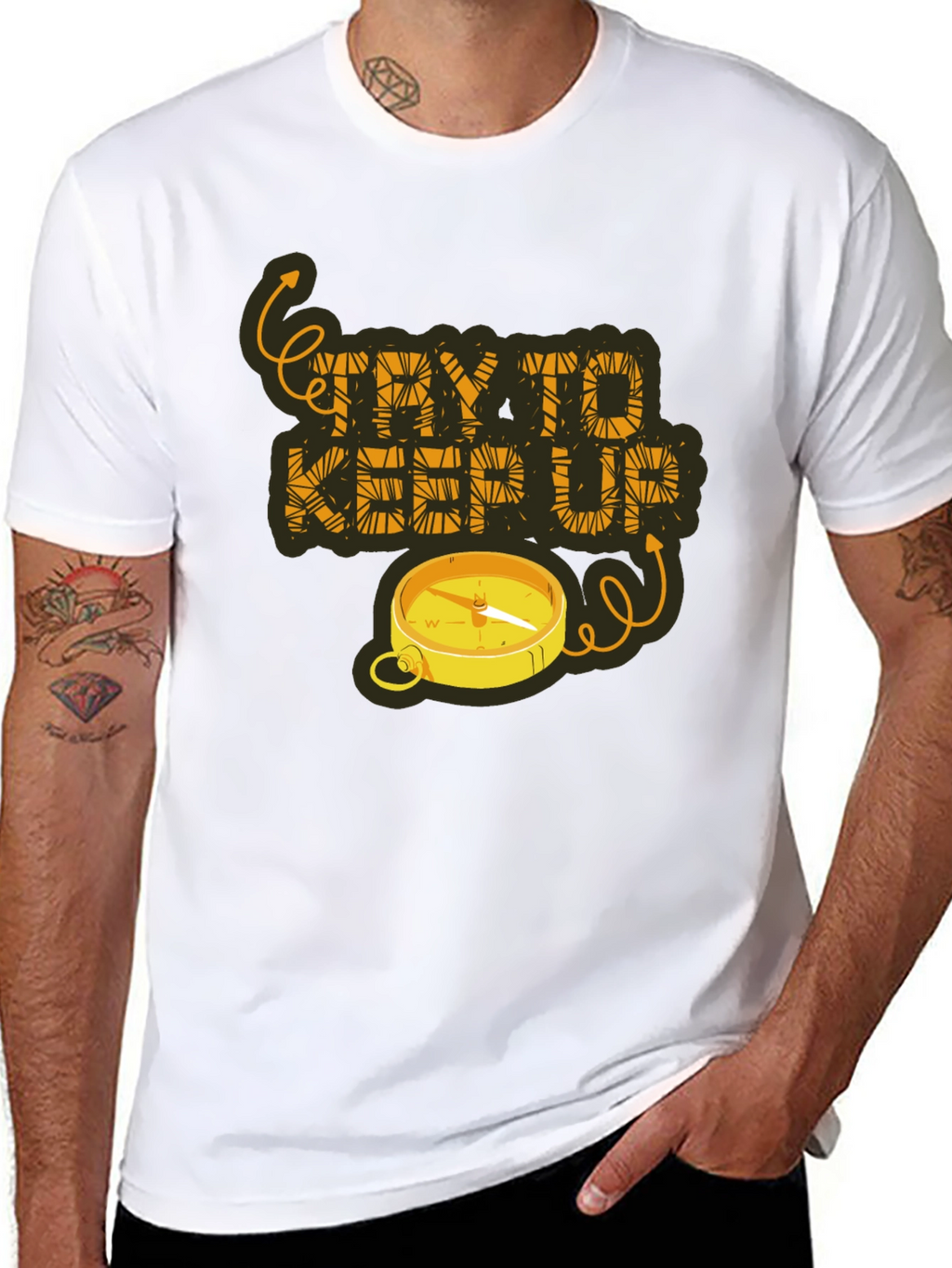 Try To Keep Up Compass Graphic Tee