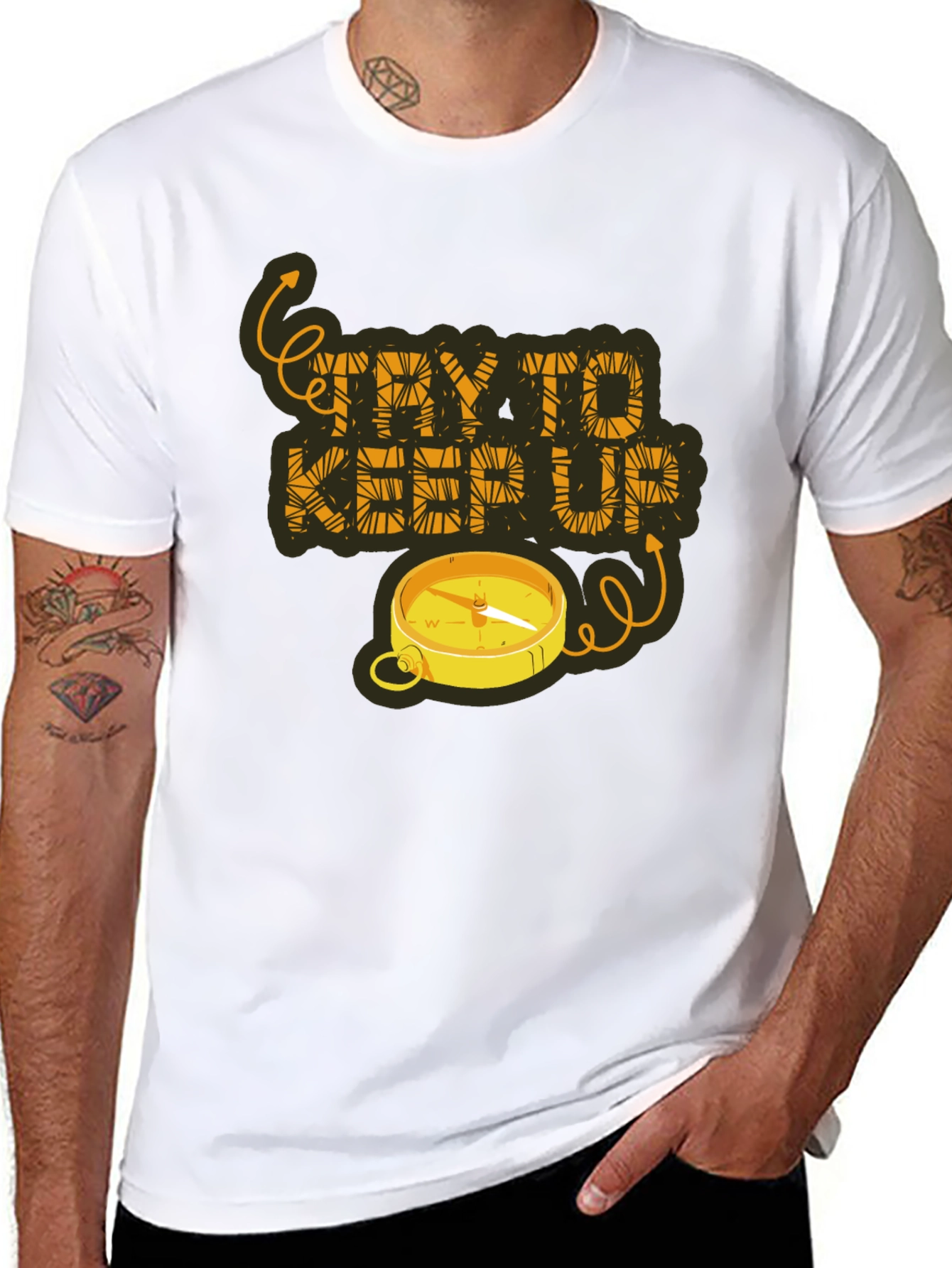Try To Keep Up Compass Graphic Tee