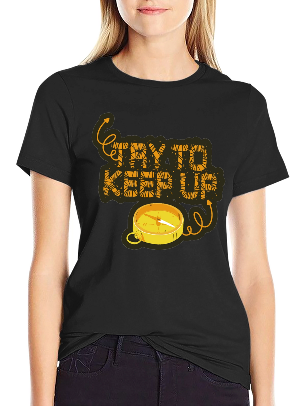 Try To Keep Up Compass Graphic Tee