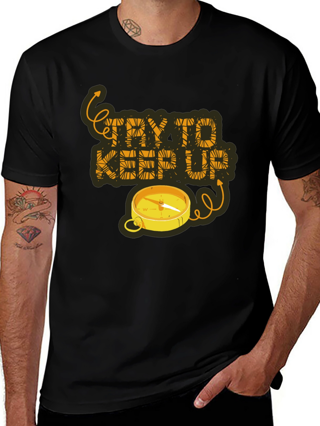Try To Keep Up Compass Graphic Tee