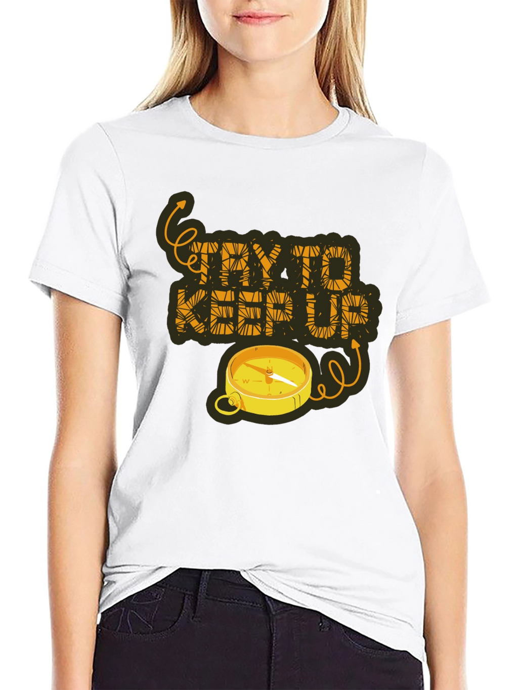 Try To Keep Up Compass Graphic Tee