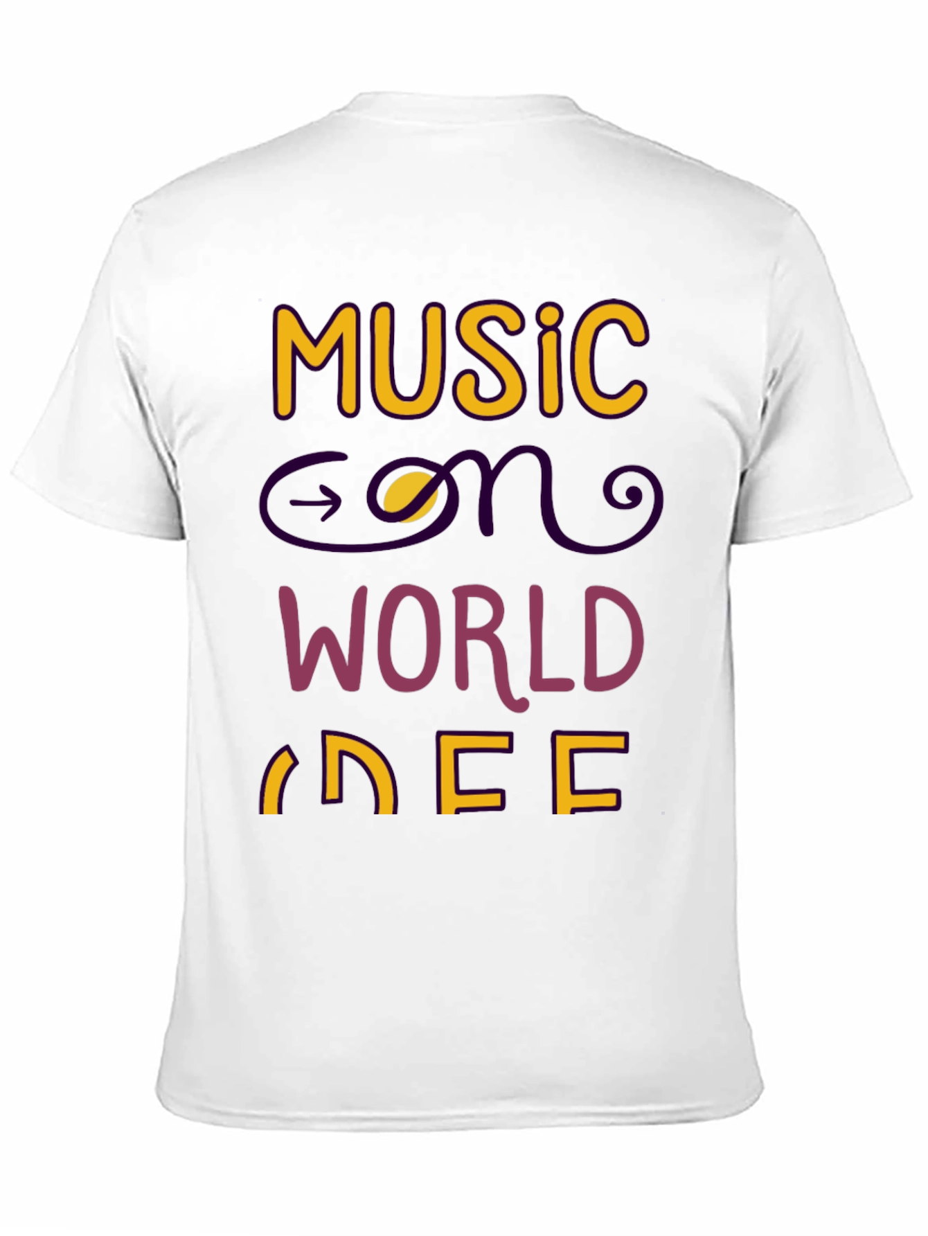 Music on World Off Graphic Tee