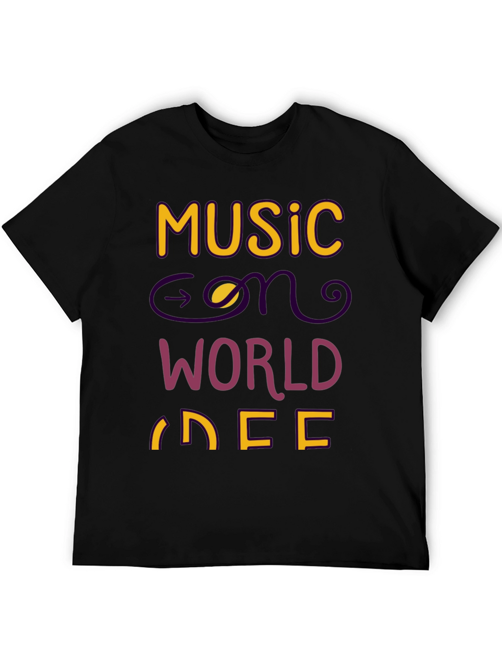Music on World Off Graphic Tee
