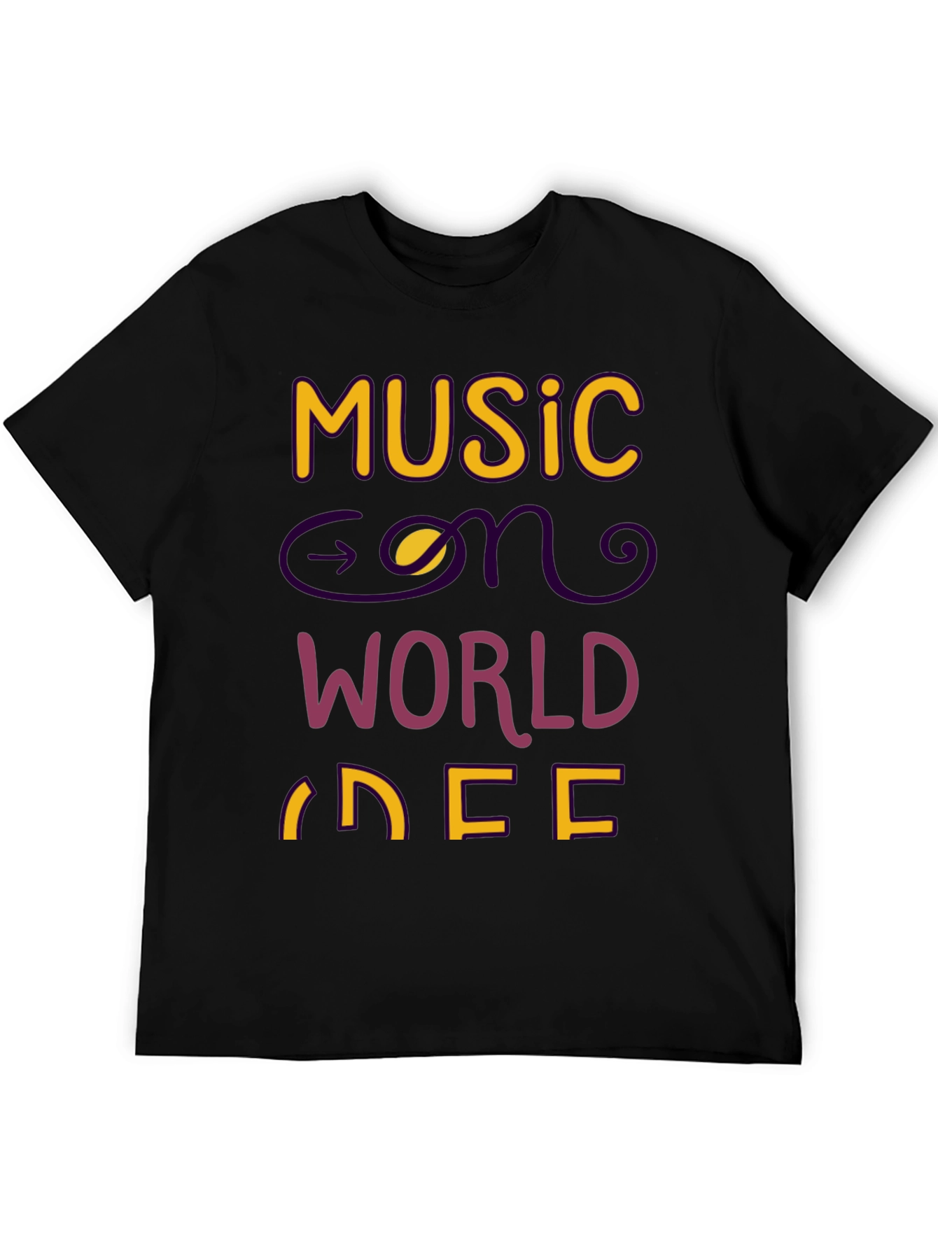 Music on World Off Graphic Tee
