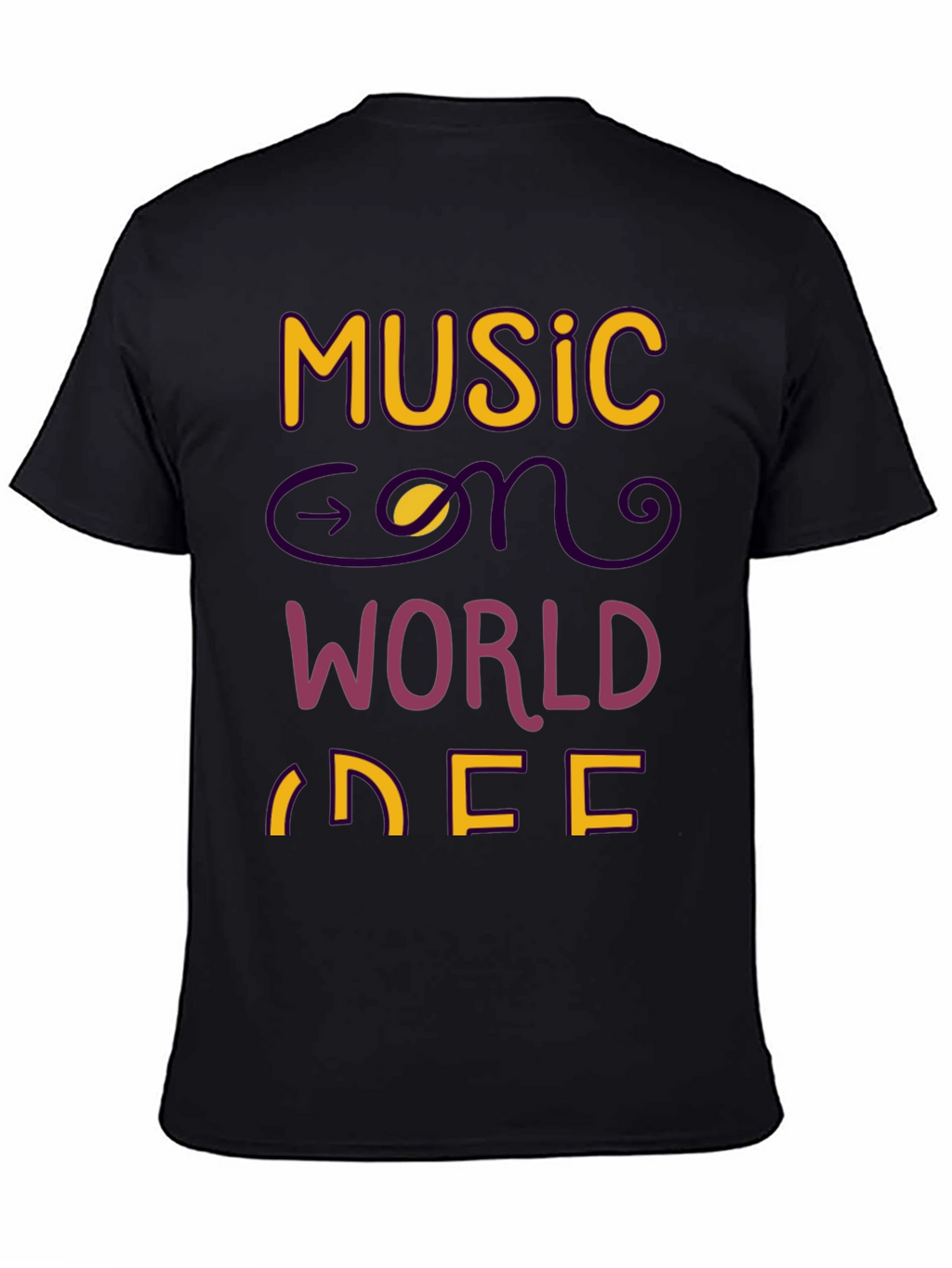Music on World Off Graphic Tee