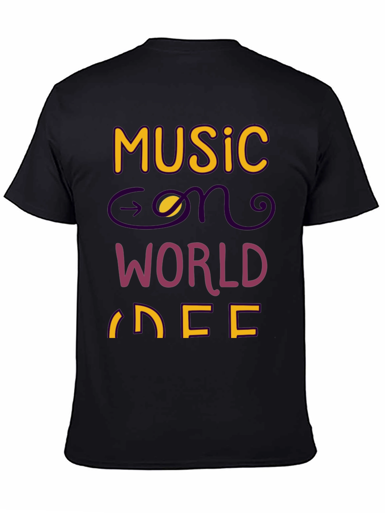 Music on World Off Graphic Tee