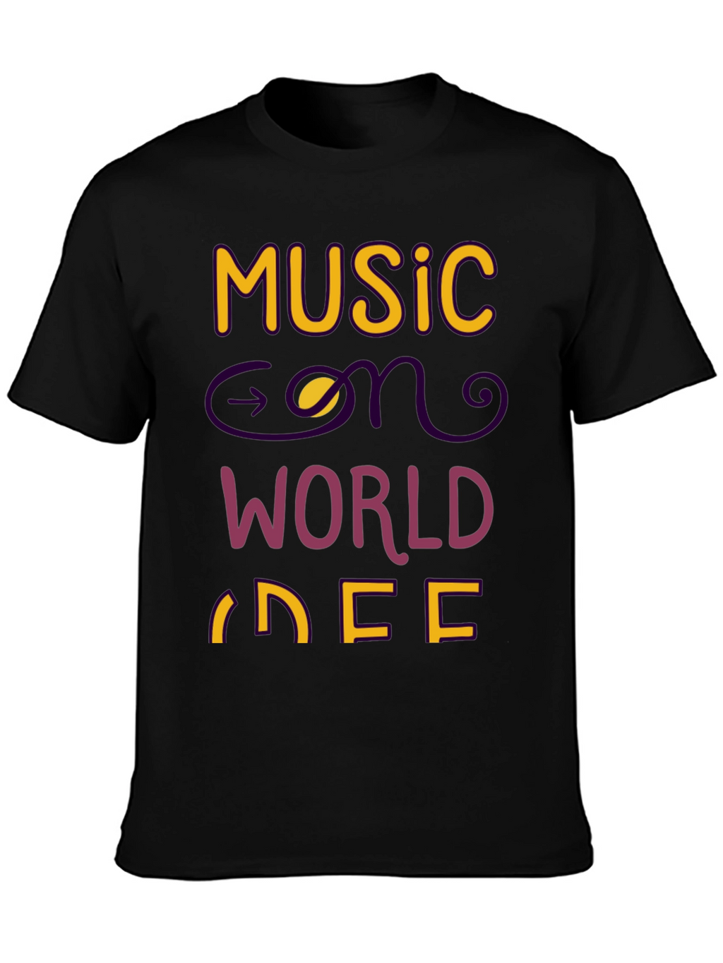 Music on World Off Graphic Tee