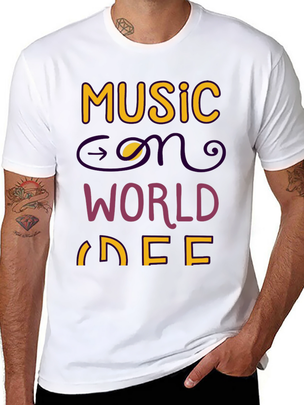 Music on World Off Graphic Tee